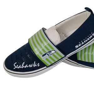 NFL-Licensed Seattle Seahawks Womens Slip-On Sneakers Size 7.5 Tennis Shoes NEW